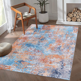 5x8 Area Rug for Living Room, Machine Washable AreaRug, Low-Pile, Non-Slip, Non-Shedding, Foldable, Kid & Pet Friendly - Area Rugs for living roo