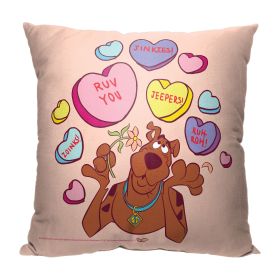Scooby Doo - Candy Hearts Printed Throw Pillow