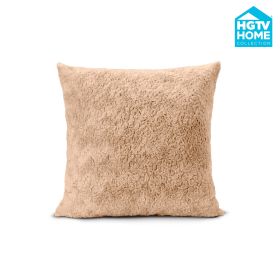 HGTV Curlicue Faux Fur Pillow Nomadic Desert 26 x 26 inches
