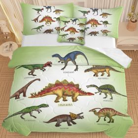 Super Soft Fade Resistant Microfiber Dinosaur Bedding Set for Girls Boys (Color: as picture)